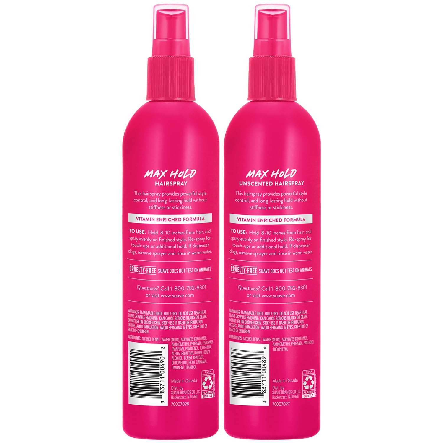 Suave Essentials hairspray pairing with shampoo