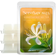 ScentSationals Honeysuckle Nectar Scented Wax Melts 10oz packaging and cubes