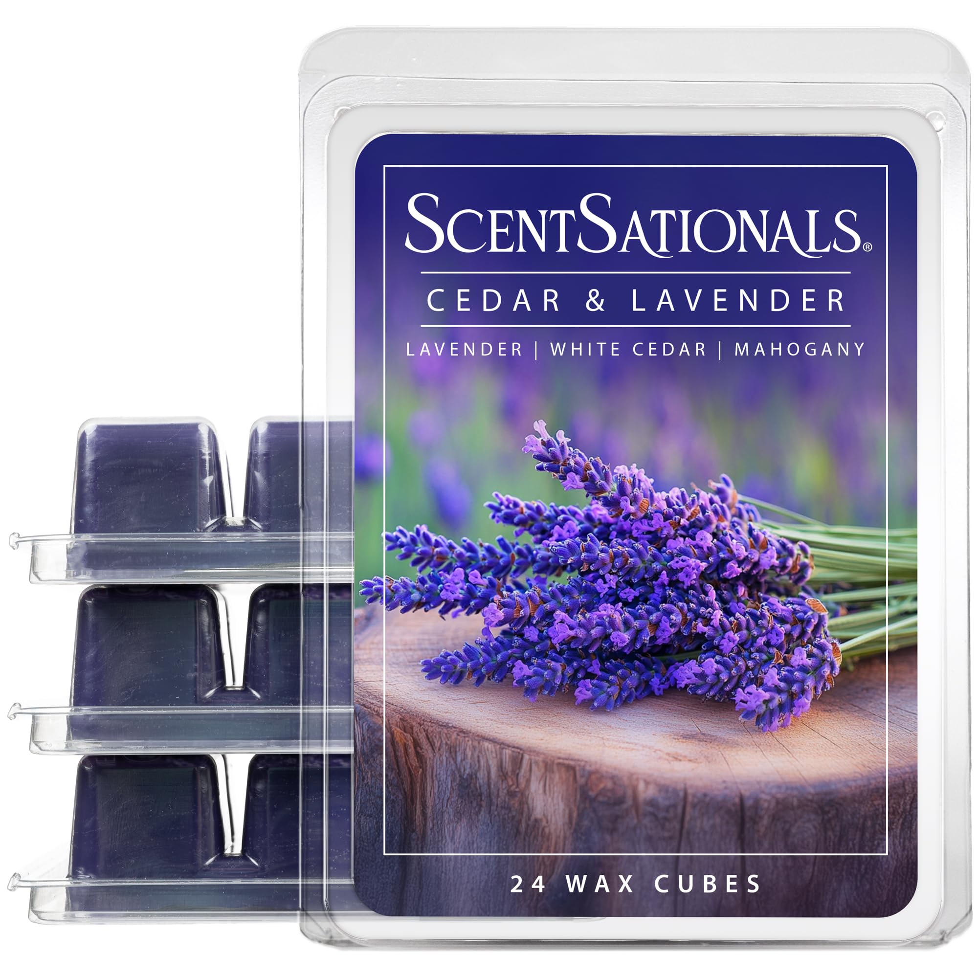 Scentsationals cedar and lavender wax melts 10oz 24-cubes set