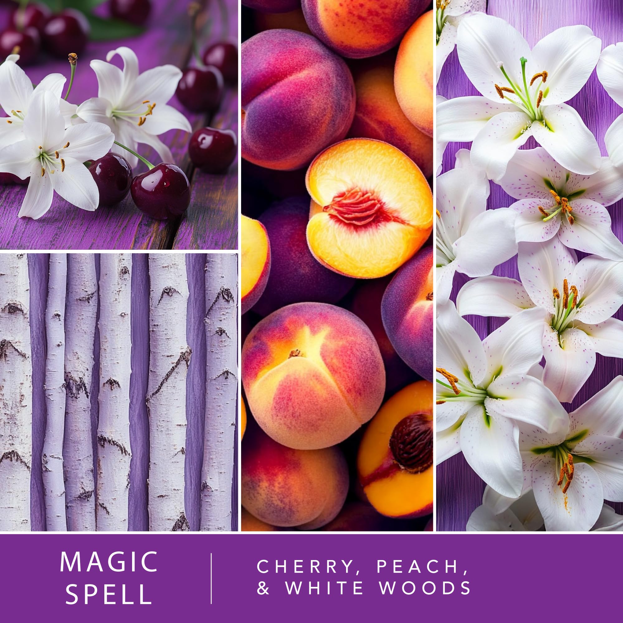 Cherry scented wax melts aroma notes cherry mango white lily