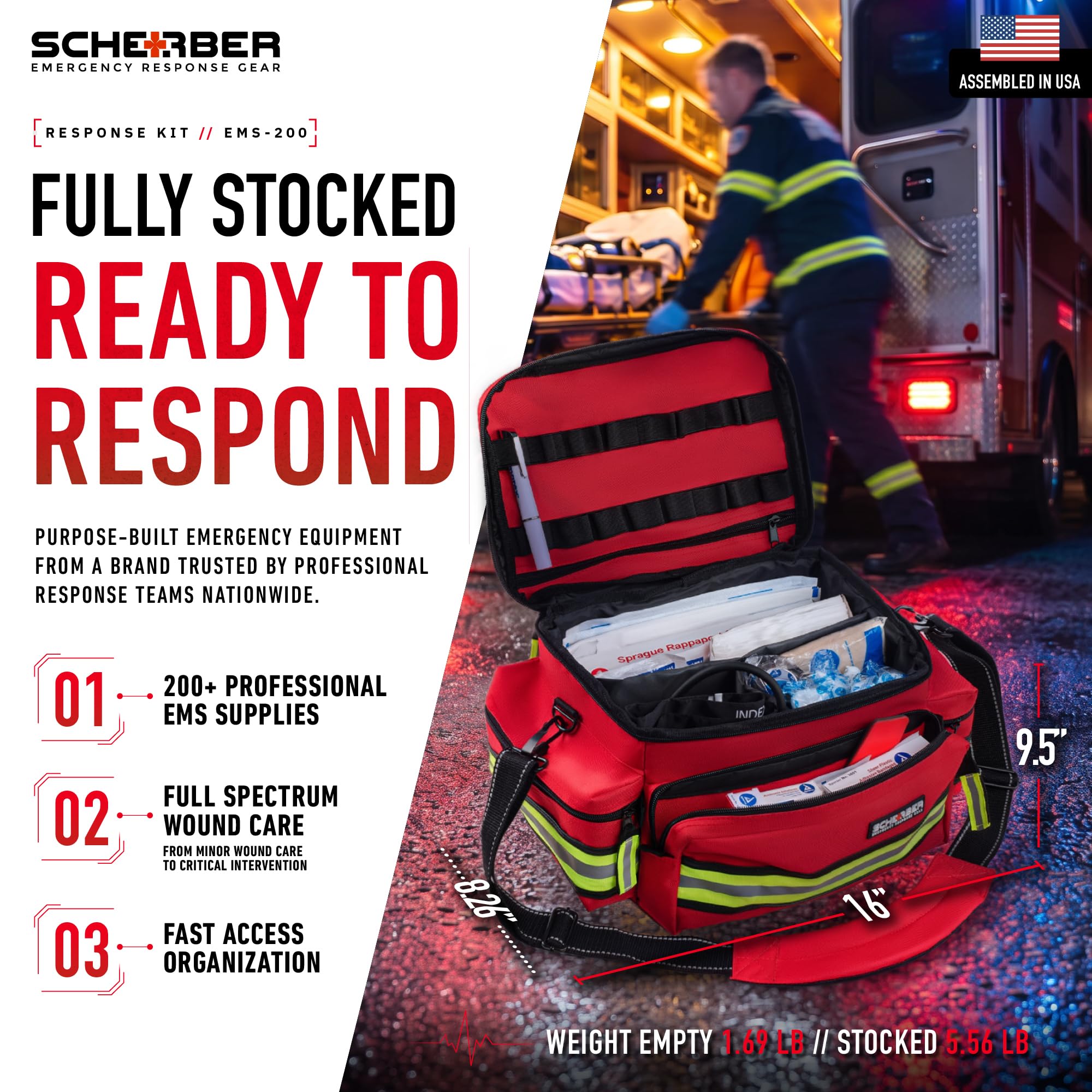 Scherber trauma kit small model 17 x 11 x 9 inches