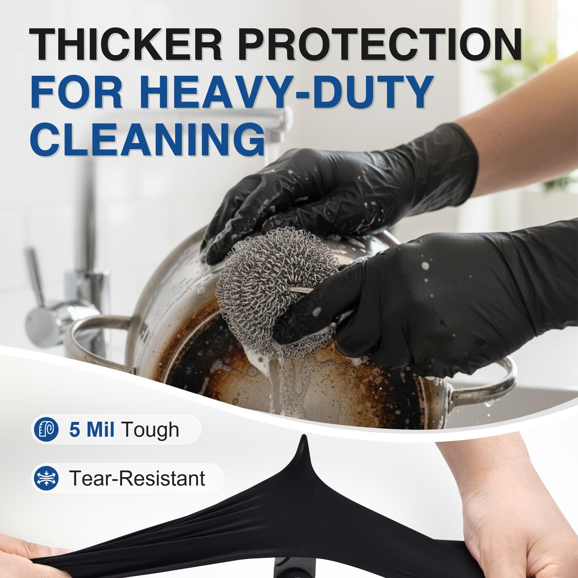 Schneider Black Nitrile Gloves 1000 count pack