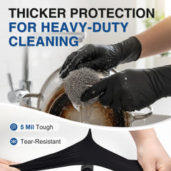 Schneider Black Nitrile Gloves 1000 count pack