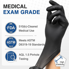 Schneider Black Nitrile Gloves 100 count pack