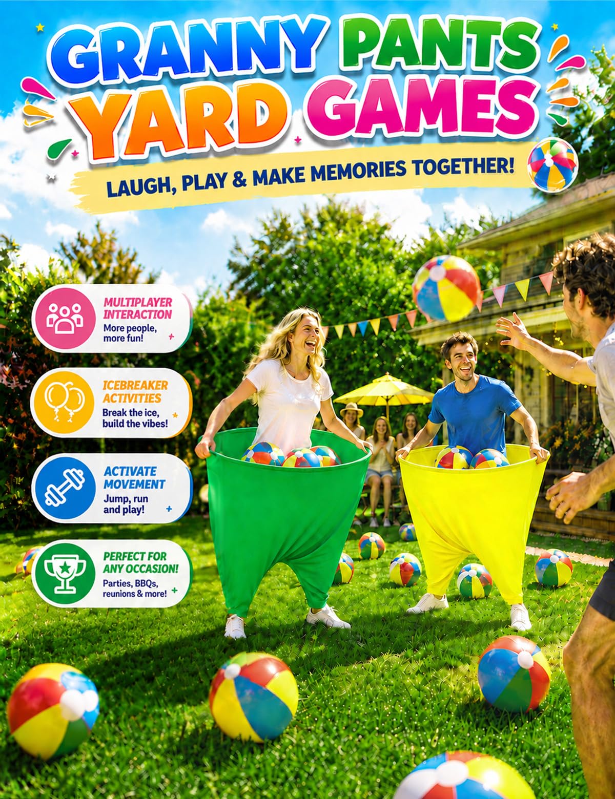 School field days activity Granny Pants yard game