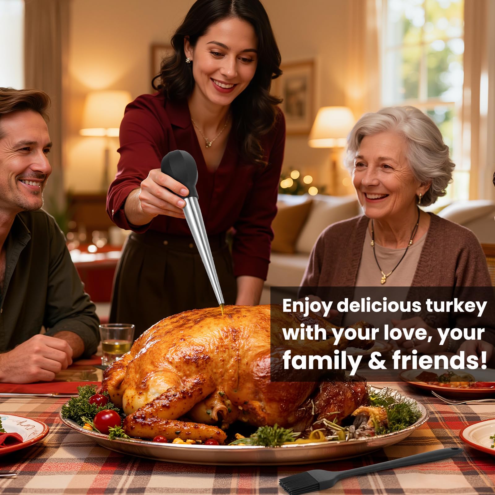 Dishwasher safe components of SCHVUBENR turkey baster set