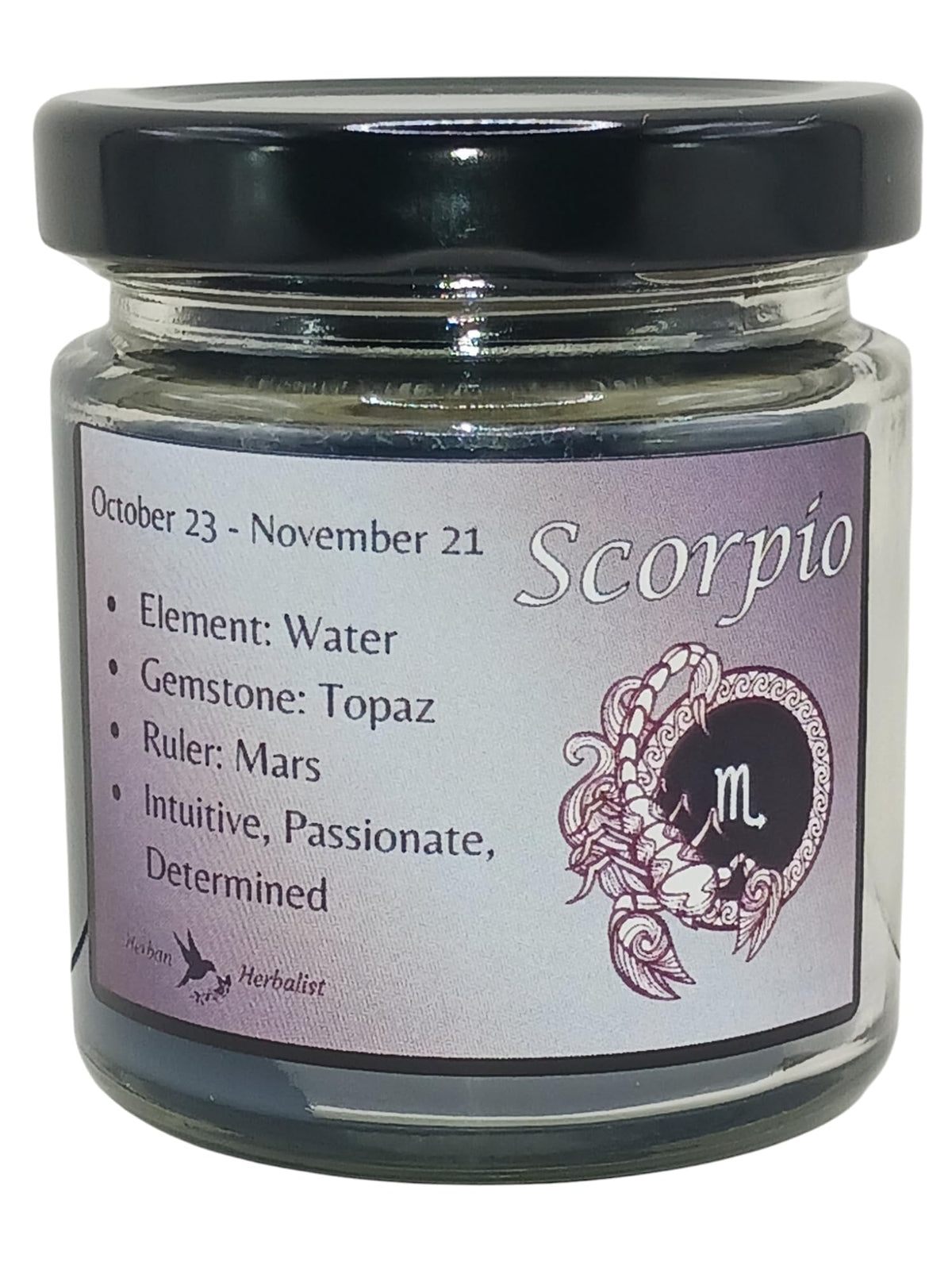 SCORPIO Zodiac Soy Wax Candle 4oz jar