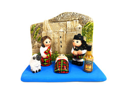 Scottish Nativity Scene ceramic block handmade in clay