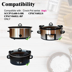 SCPSCV70LLEC-DS CrockPot lid replacement for oval slow cooker