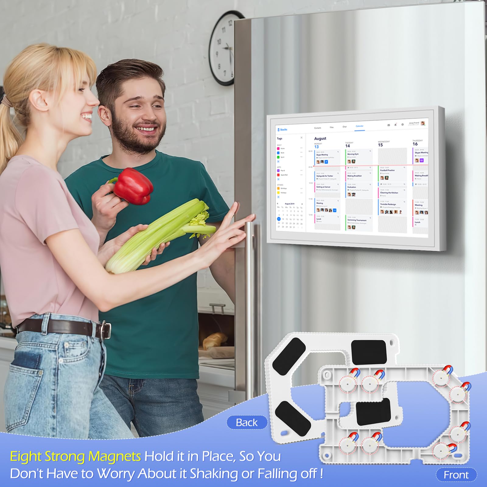 Scratch-Guard silicone pads protecting fridge surface