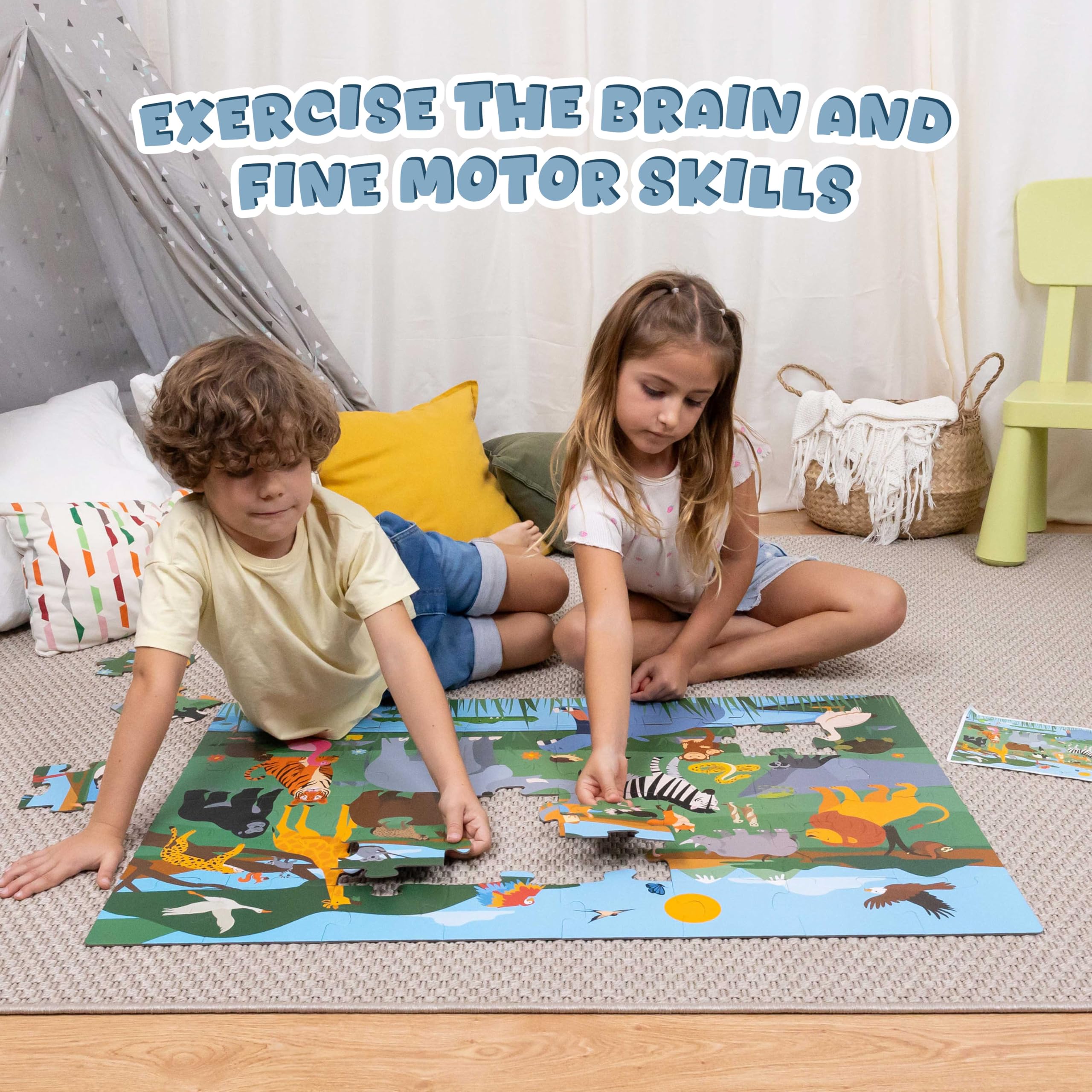 safari themed gift for kids puzzle activity