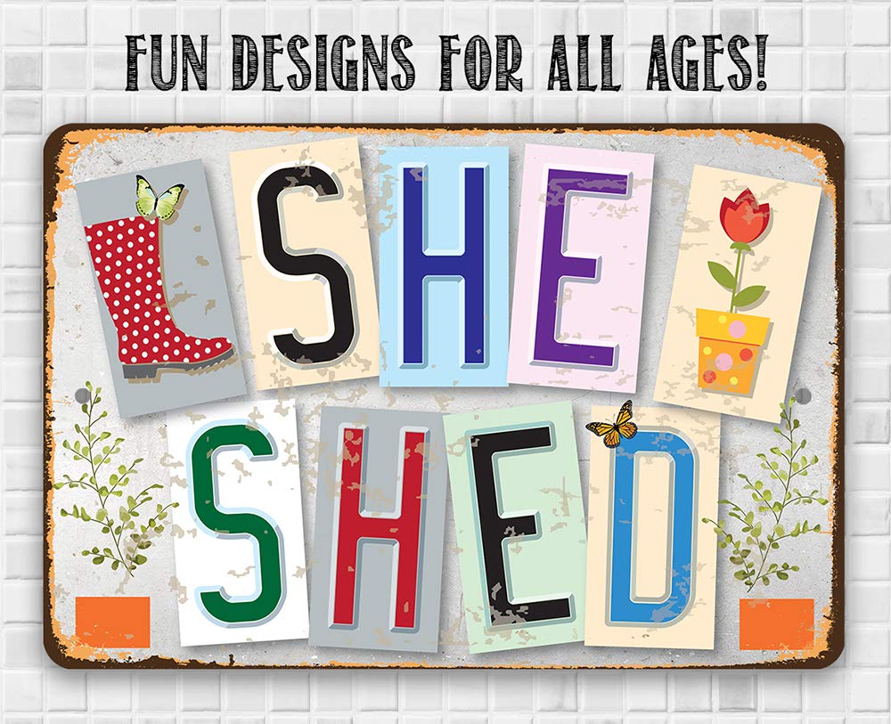 two screw holes mounting option for shed sign