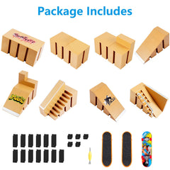 ABS material finger skateboard components in the kit