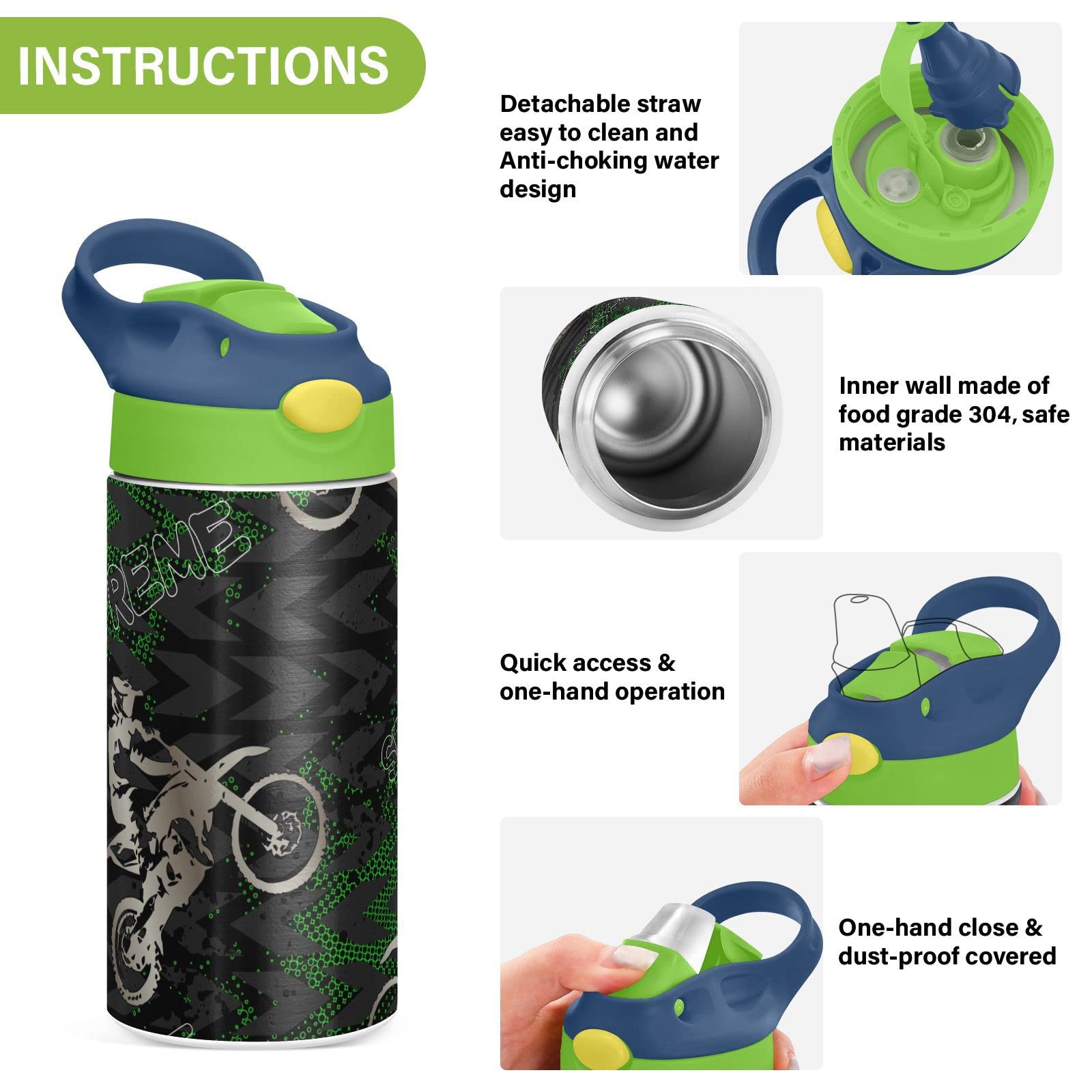 BPA-free inner liner SDMKA kids bottle