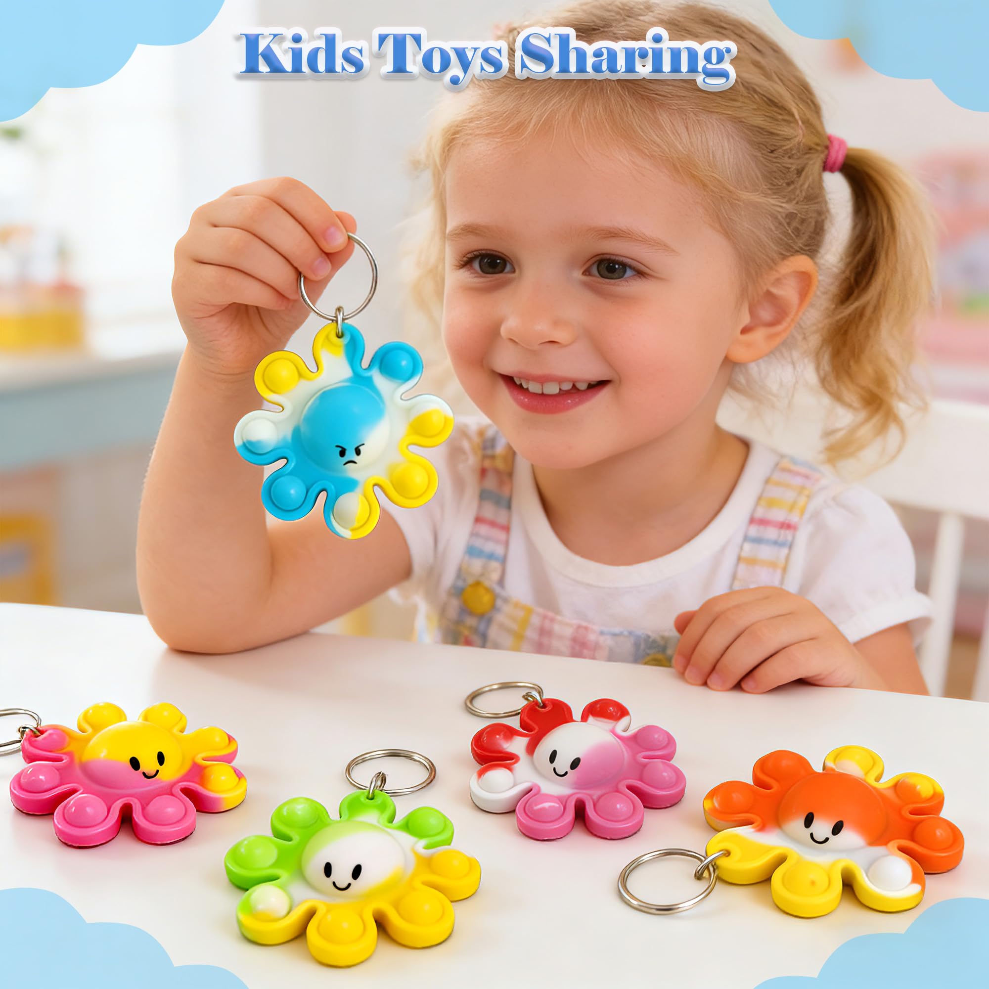 Sea animal octopus silicone keychain for backpacks