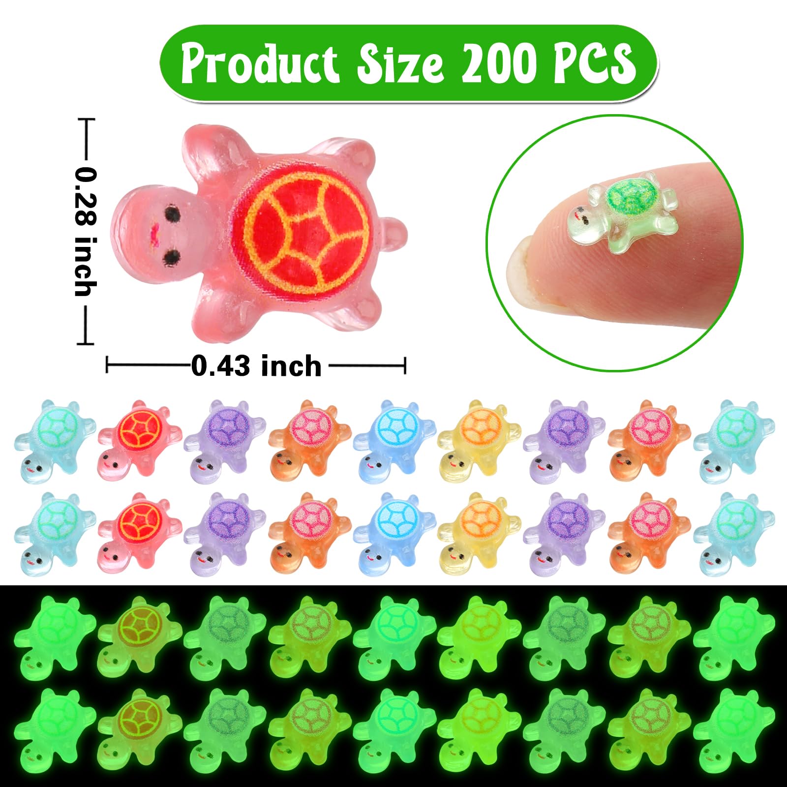 tiny sea turtle resin figure waterproof 043x028 inch