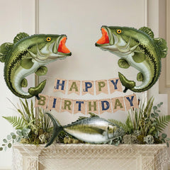 Sea bass balloon from fishing decor set