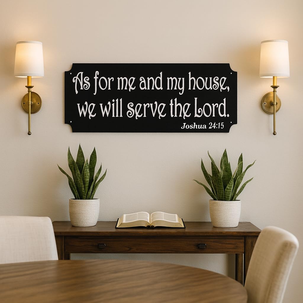 Sea Biscuit Metal Designs religious sign stainless steel option 7 by 18