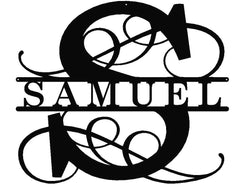 Sea Biscuit Metal Designs monogram wall sign outdoor use
