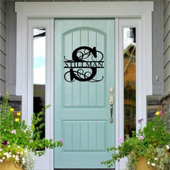 18 inch wide split letter monogram sign