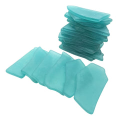 Sea glass place cards teal irregular shapes 3 inches long