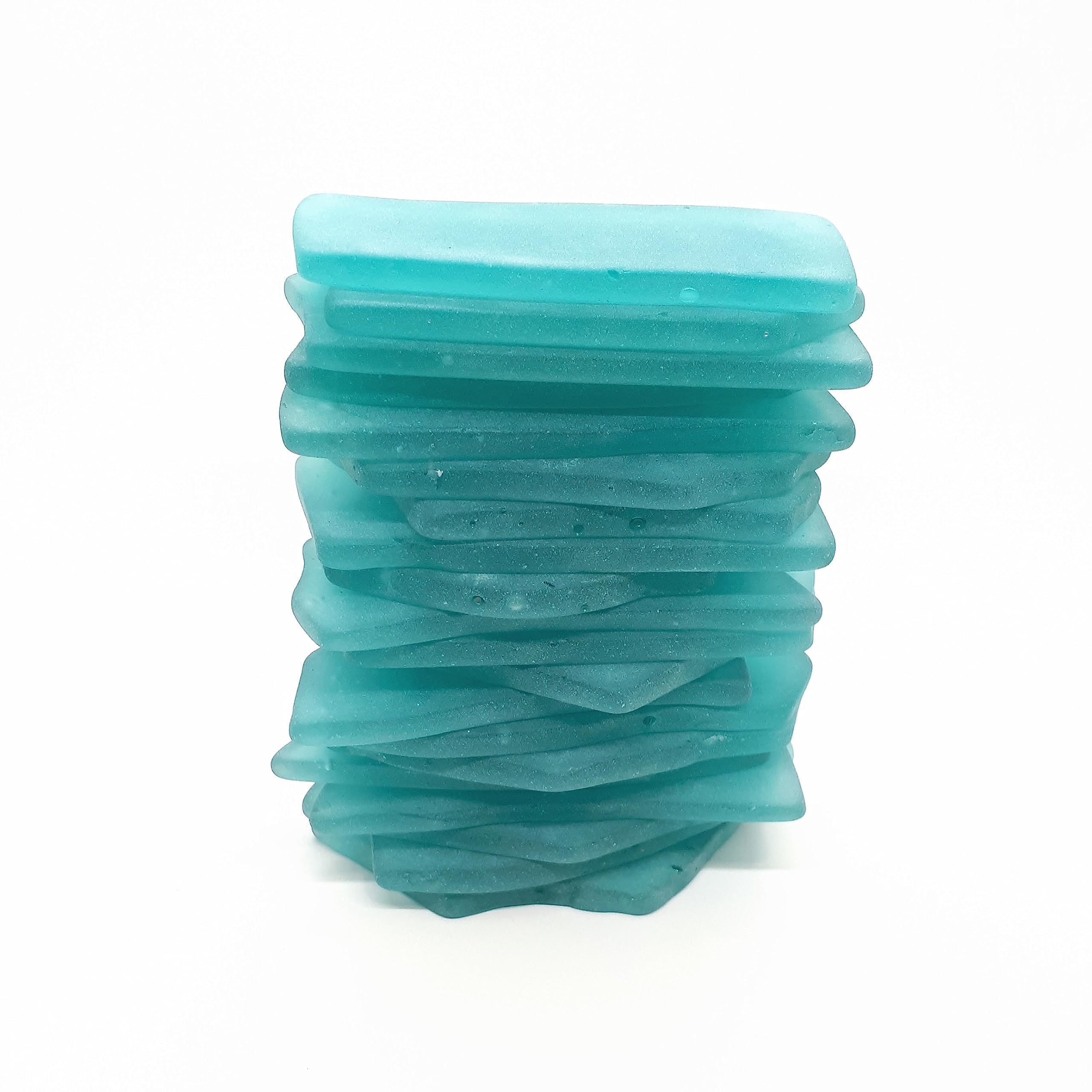 Teal sea glass place cards set of 20 flat design