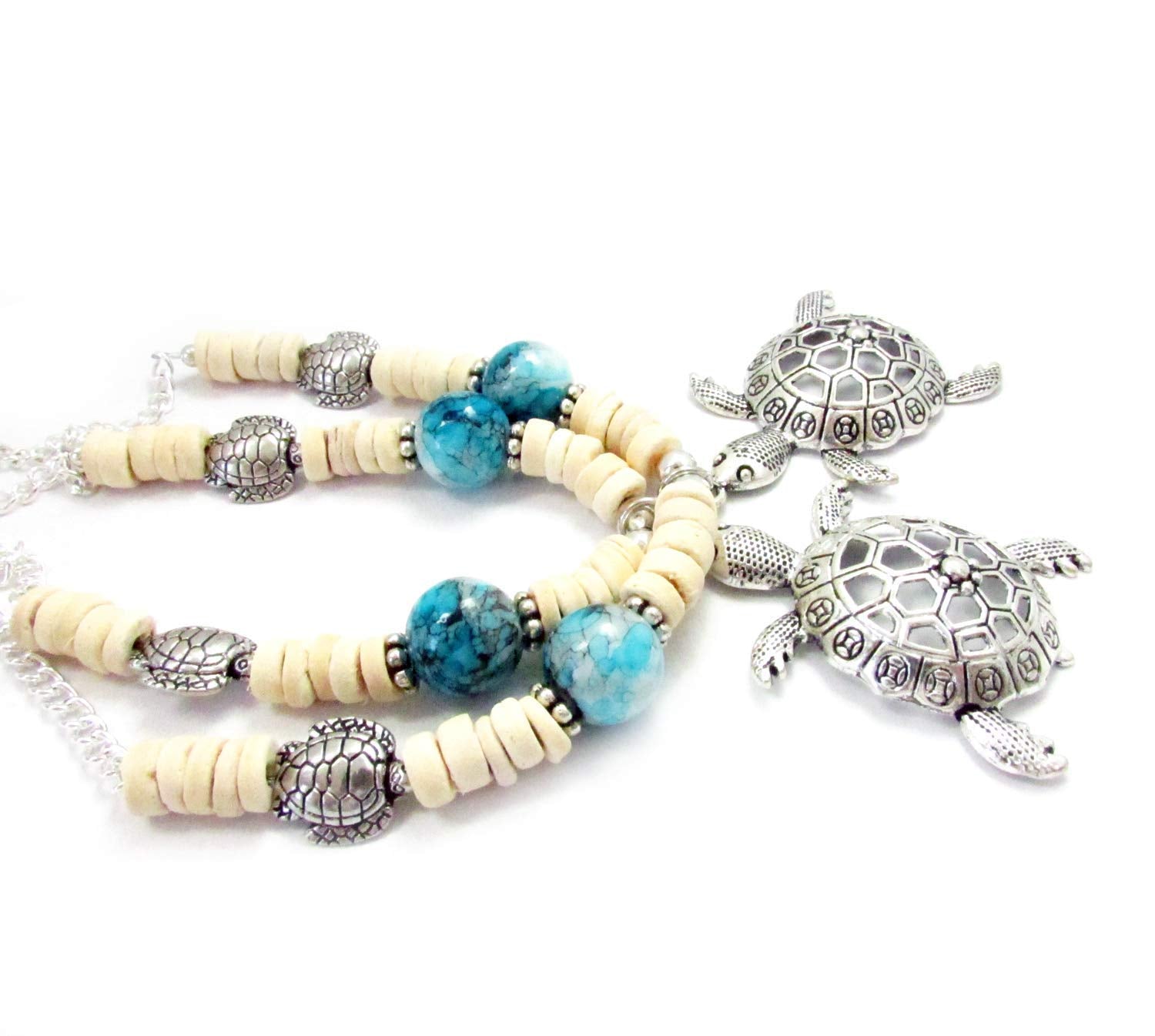 Sea Turtle Curtain Tiebacks with natural coconut shells