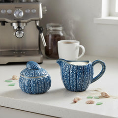 Sea Urchin Creamer Blue Sky Clayworks handcrafted detail