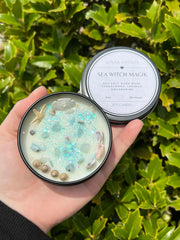 Natural soy wax candle with cotton wick by Sea Witch