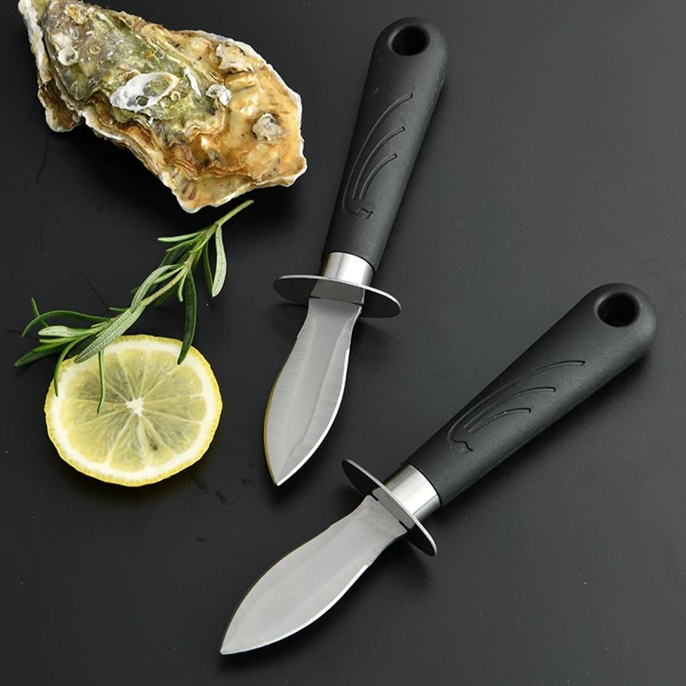 Packaging of Oyster Shucker Set with gloves and knives