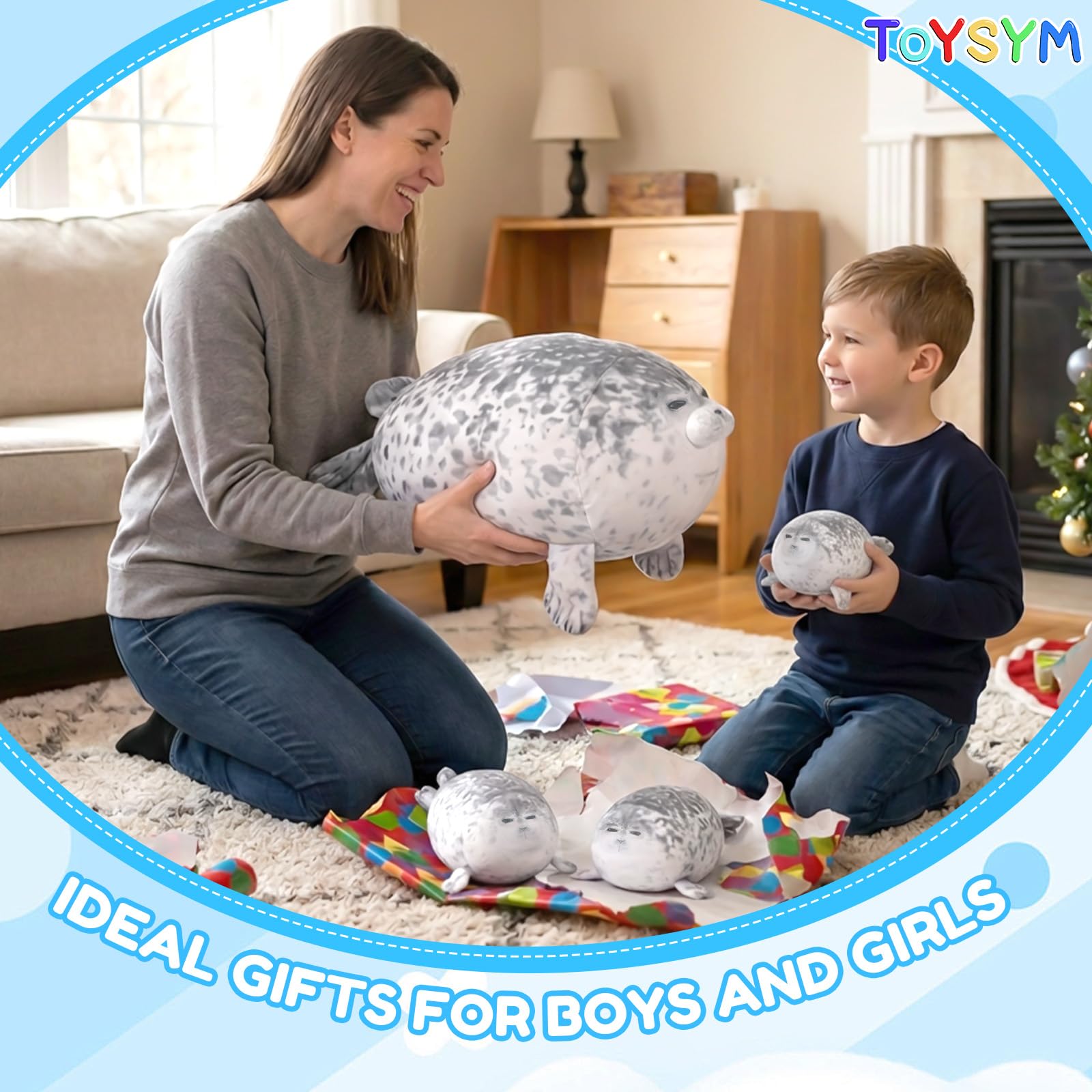 Vacuum packed TOYSYM seal plush ships and fluff advised