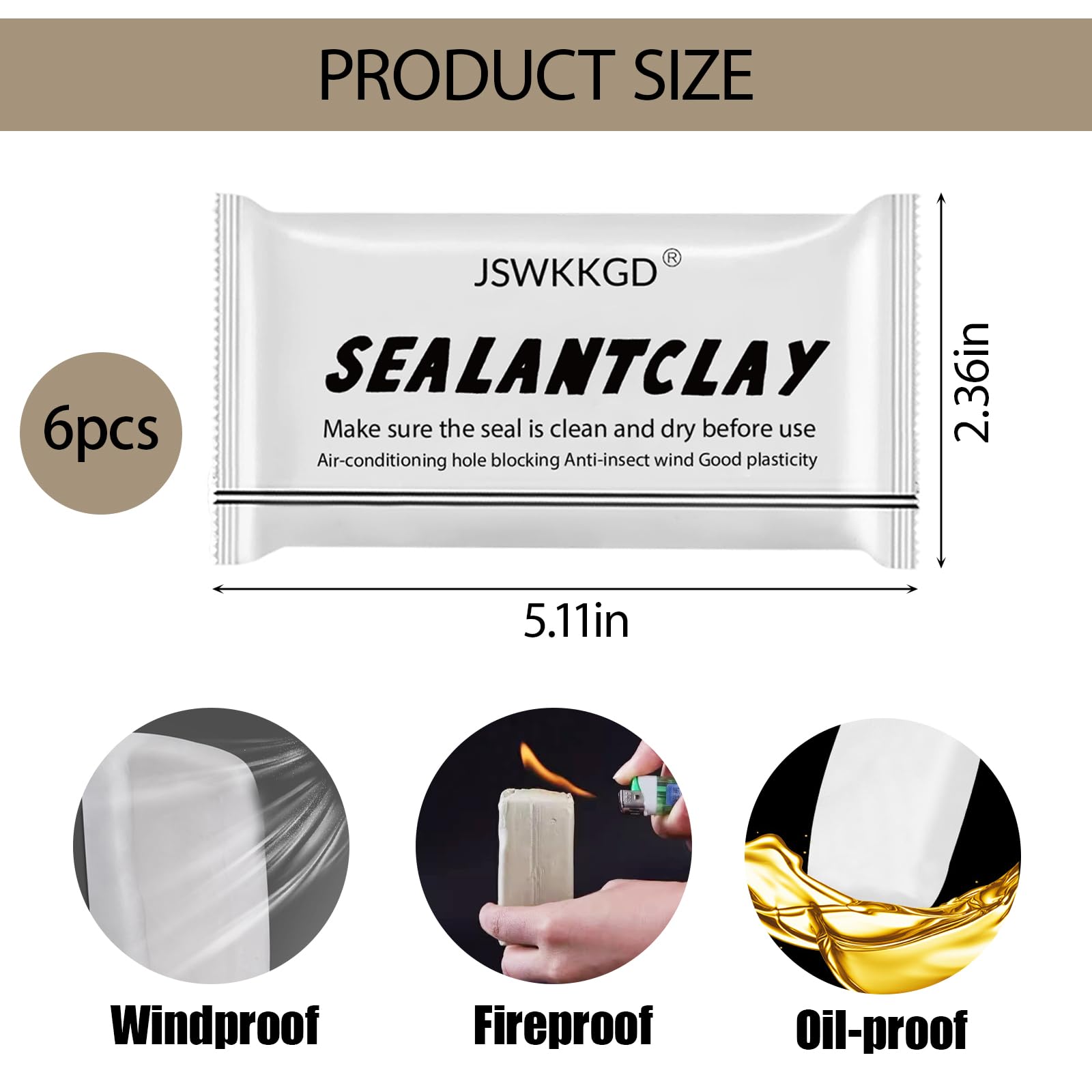 Sealant Mastic 6-pack packaging for on-demand use