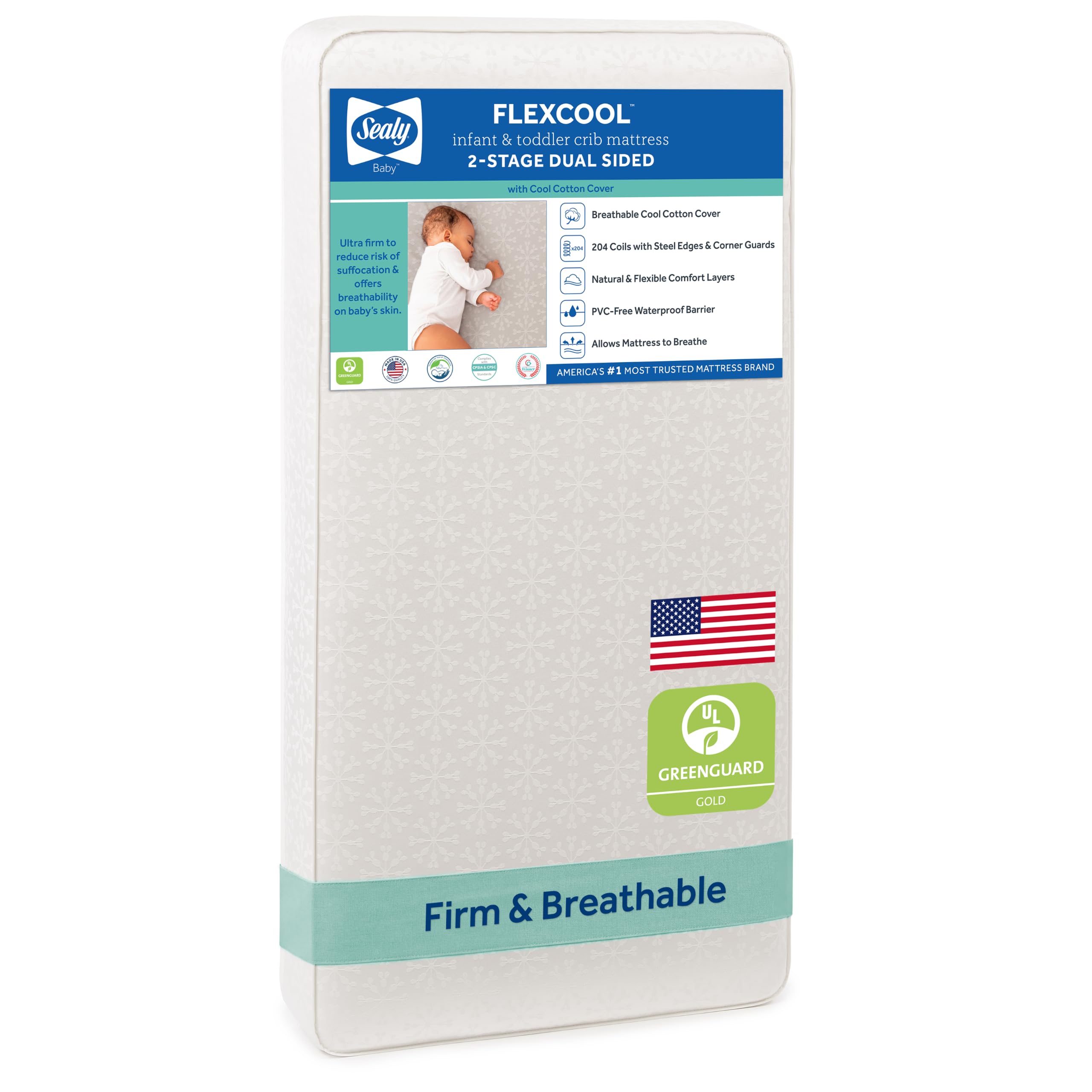 Sealy Baby Flex Cool 2 Stage Crib Mattress main product image