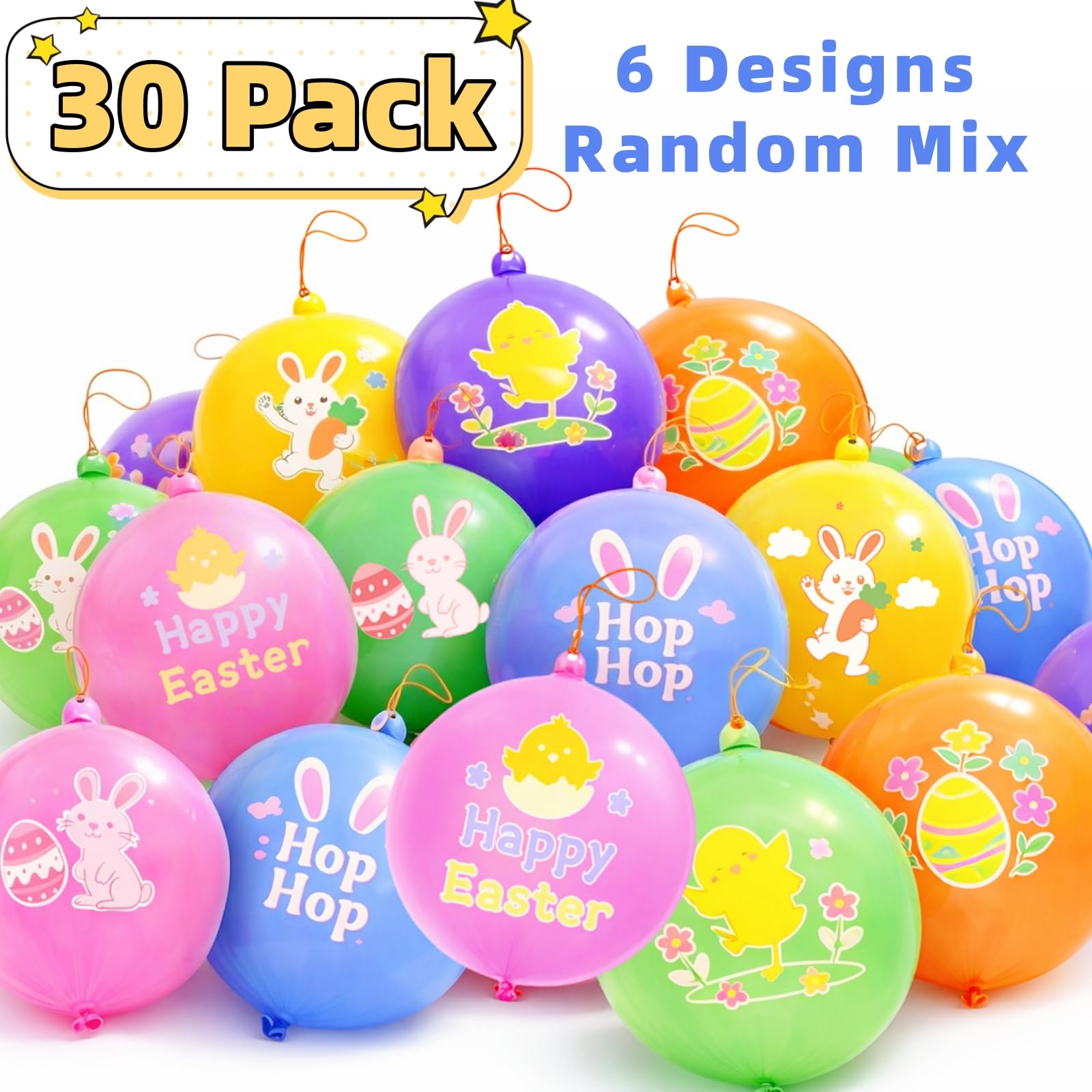 Sean's Choice Easter Punch Balloons 30Pcs baskets ready for Easter gifting