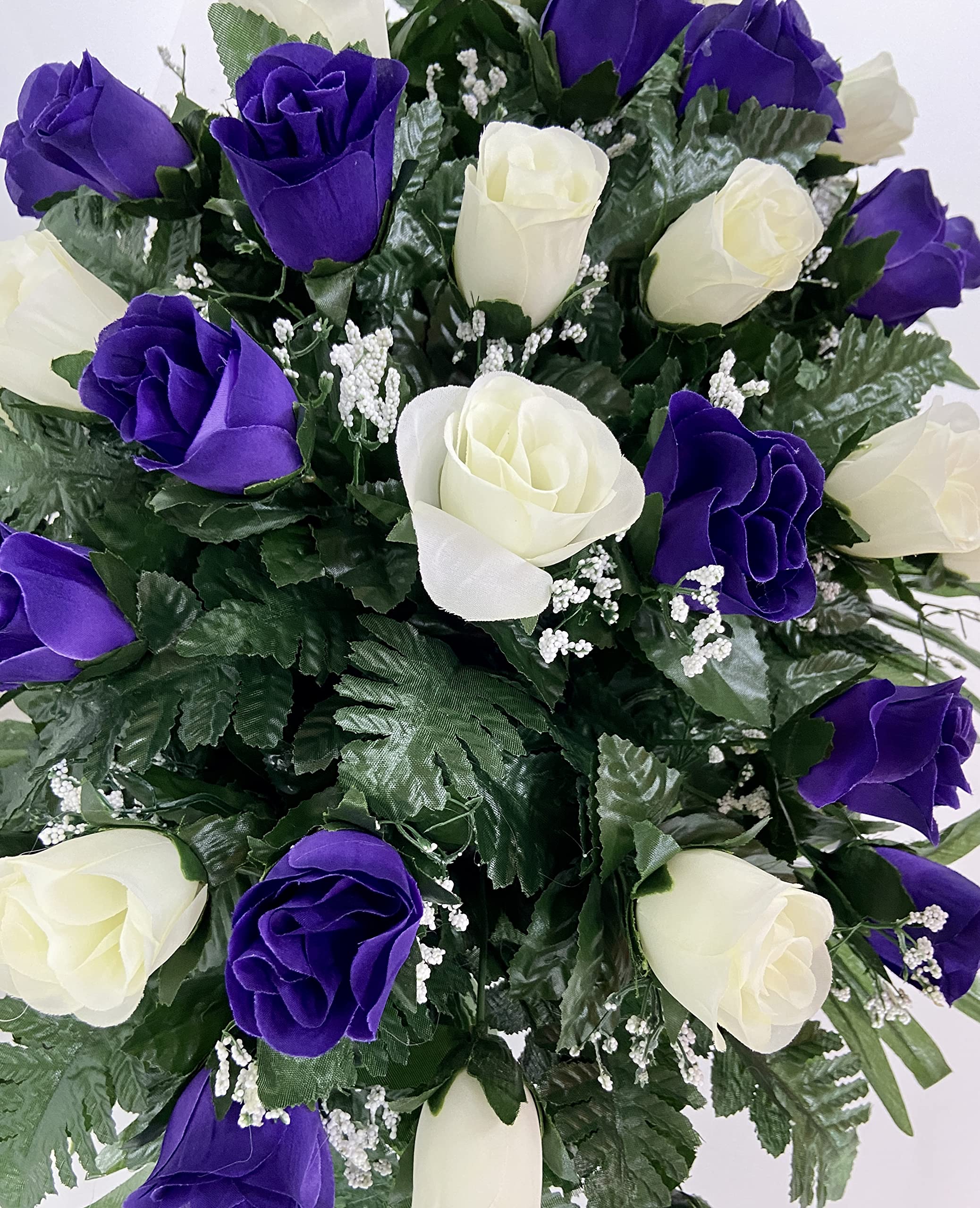 Durable outdoor floral display built for cemetery use