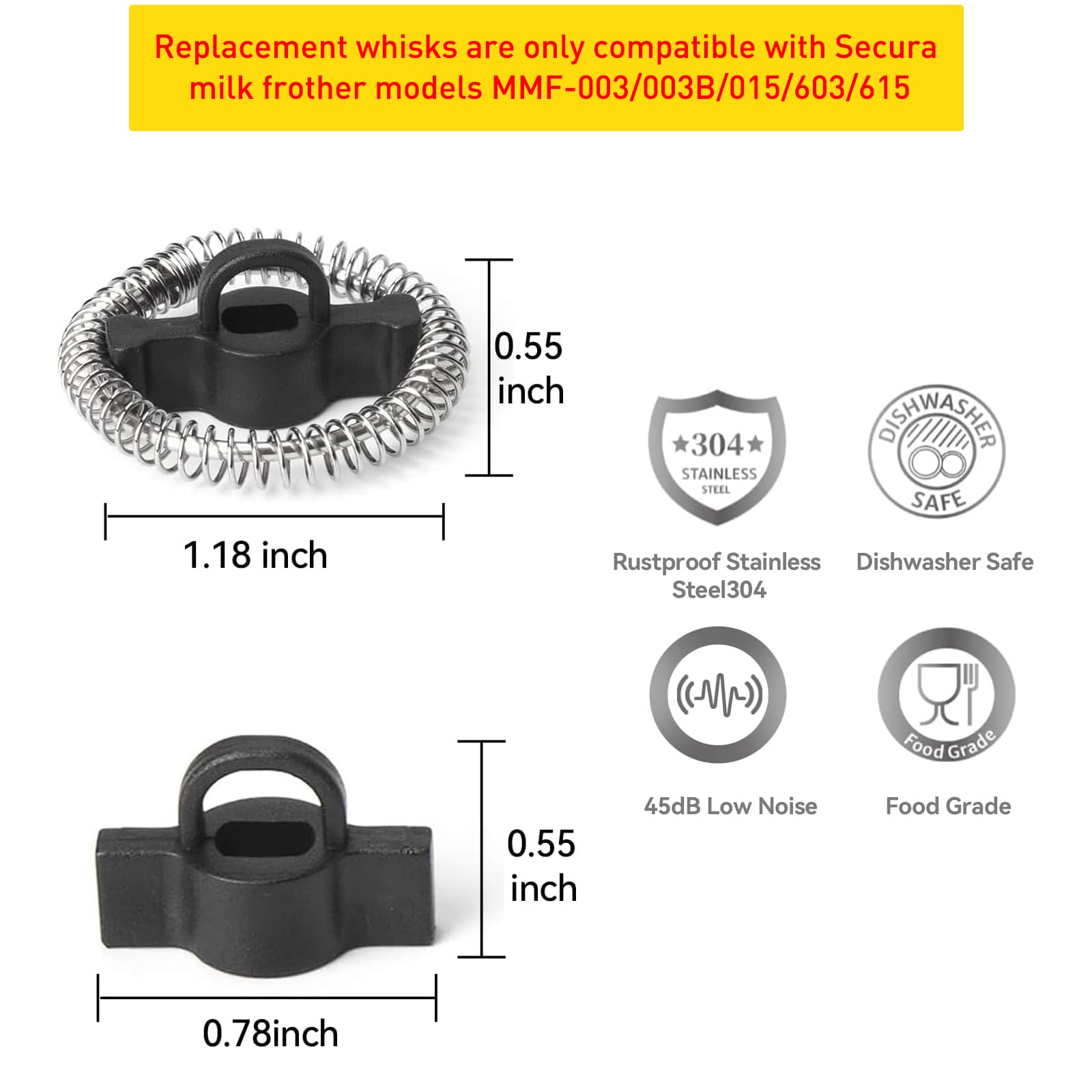 Secura replacement whisk set compatible with MMF-603