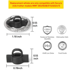 Secura replacement whisk set compatible with MMF-603
