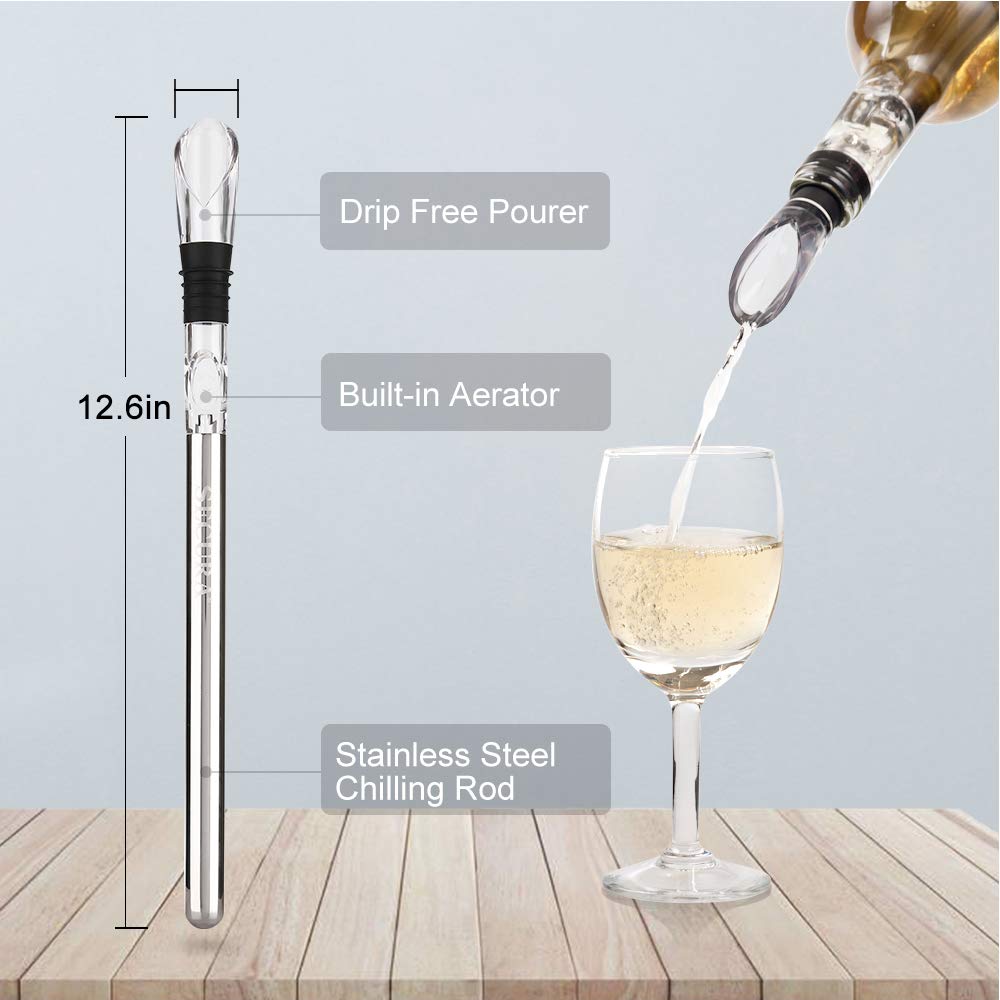 Wine aerator with stand included in Secura gift set