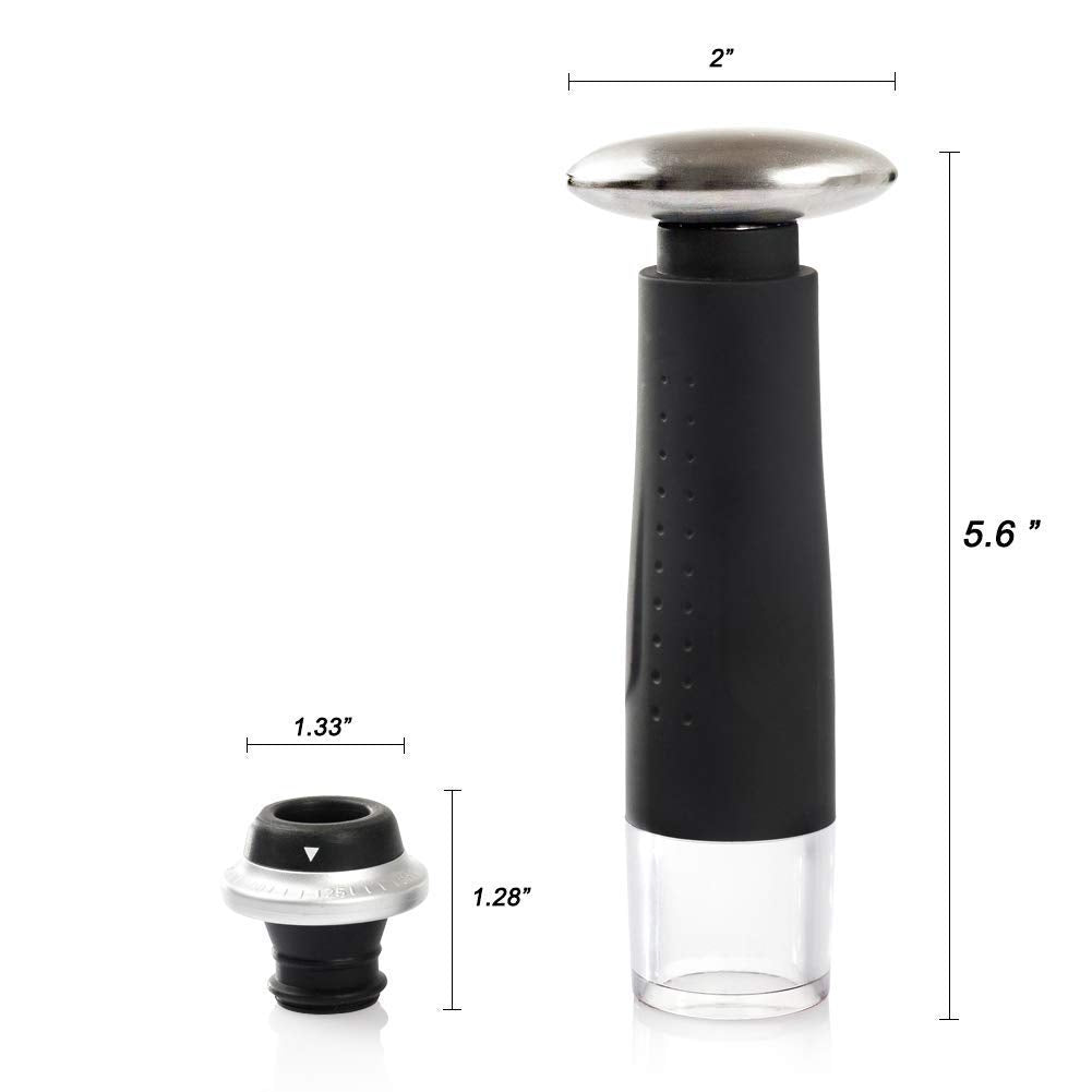 Wine stopper set with vacuum pump in Secura collection