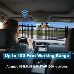 Dual 12-position DIP programming remote with up to 4,104 codes