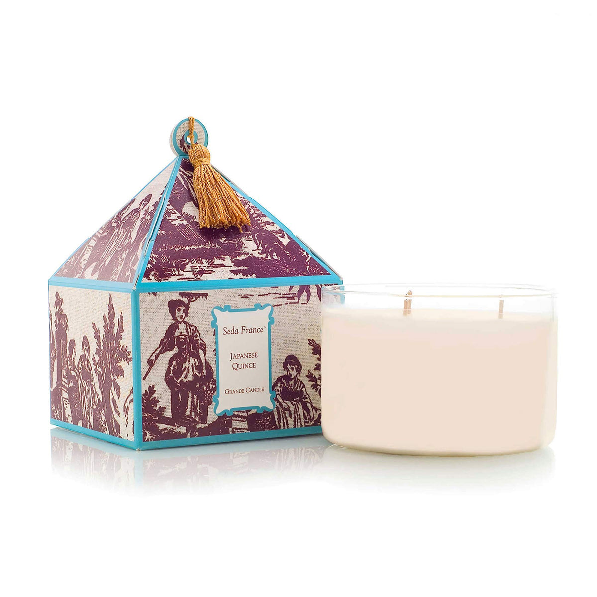 Seda France Japanese Quince 3 Wick Candle packaging
