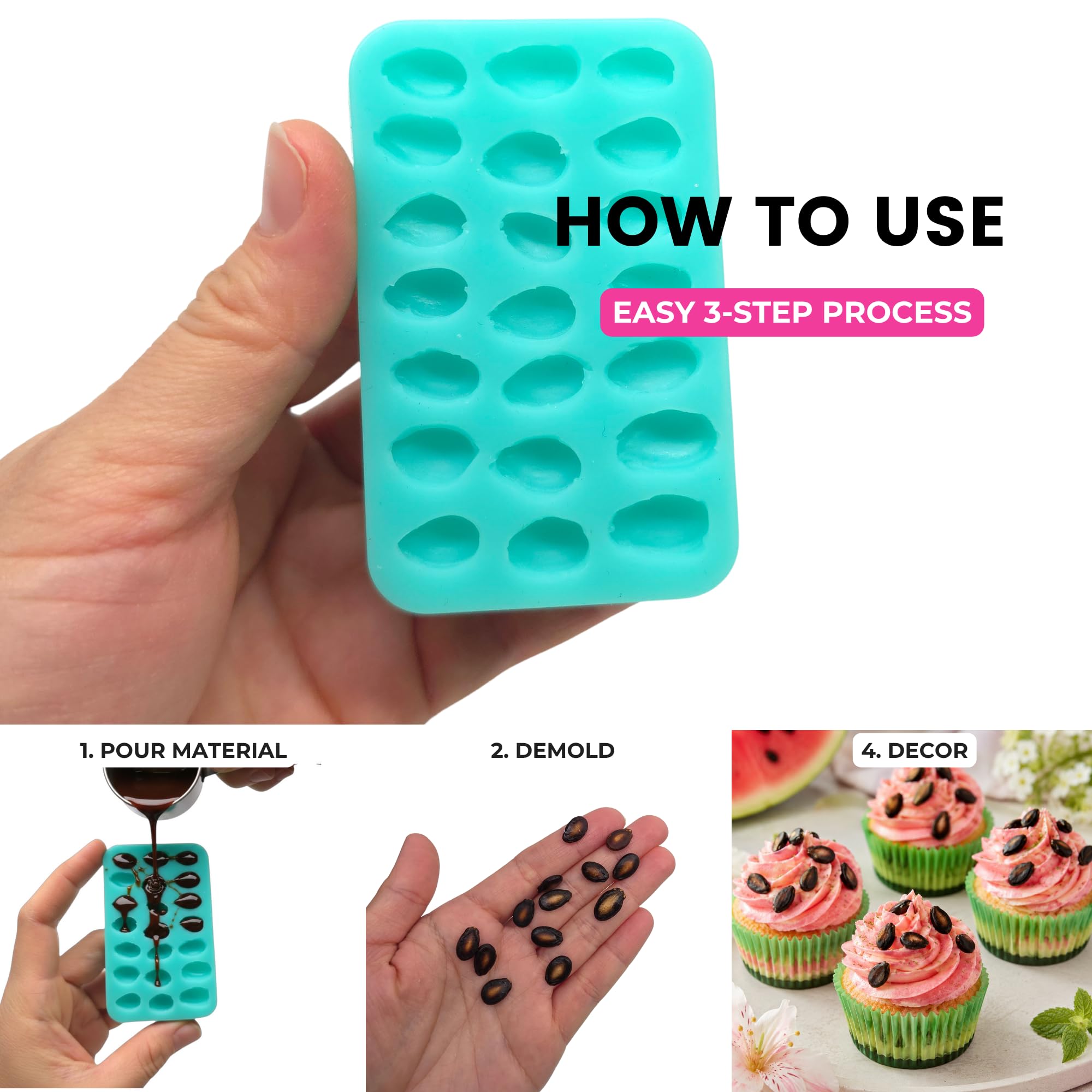 Watermelon seeds mold NS018 for dessert decorations