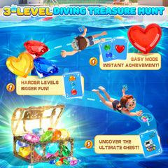 Seek Treasure Underwater Pool gem hunt components