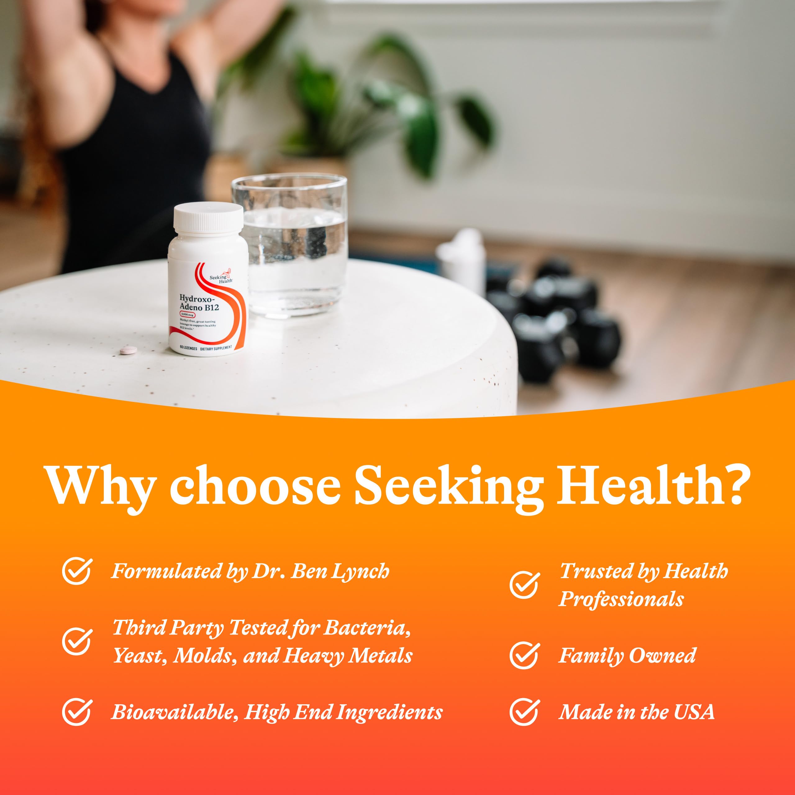 Vegan vegetarian Seeking Health B12 bottle