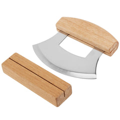 Wooden display stand included with SEHOI ulu knife set
