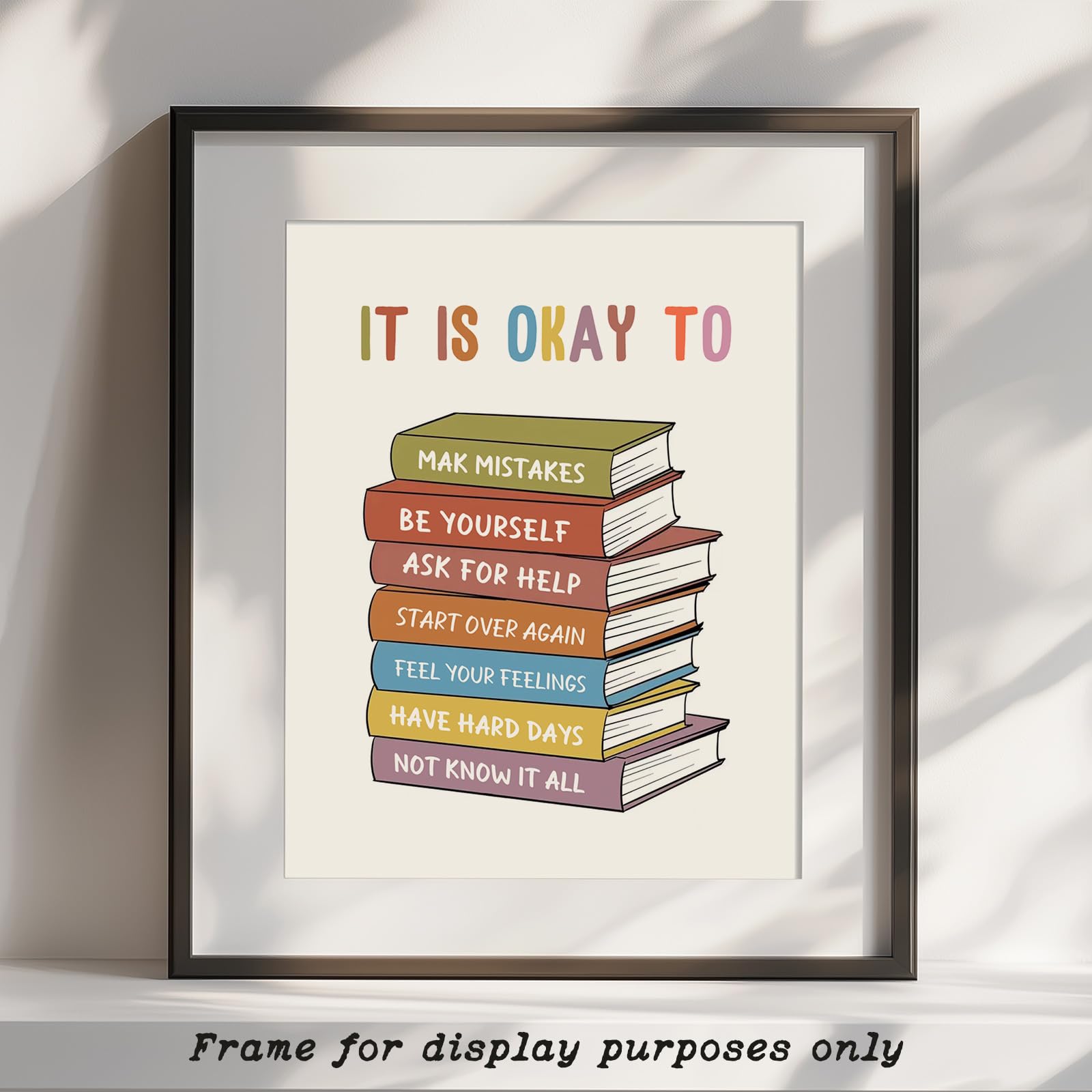 Growth mindset classroom print for emotional learning