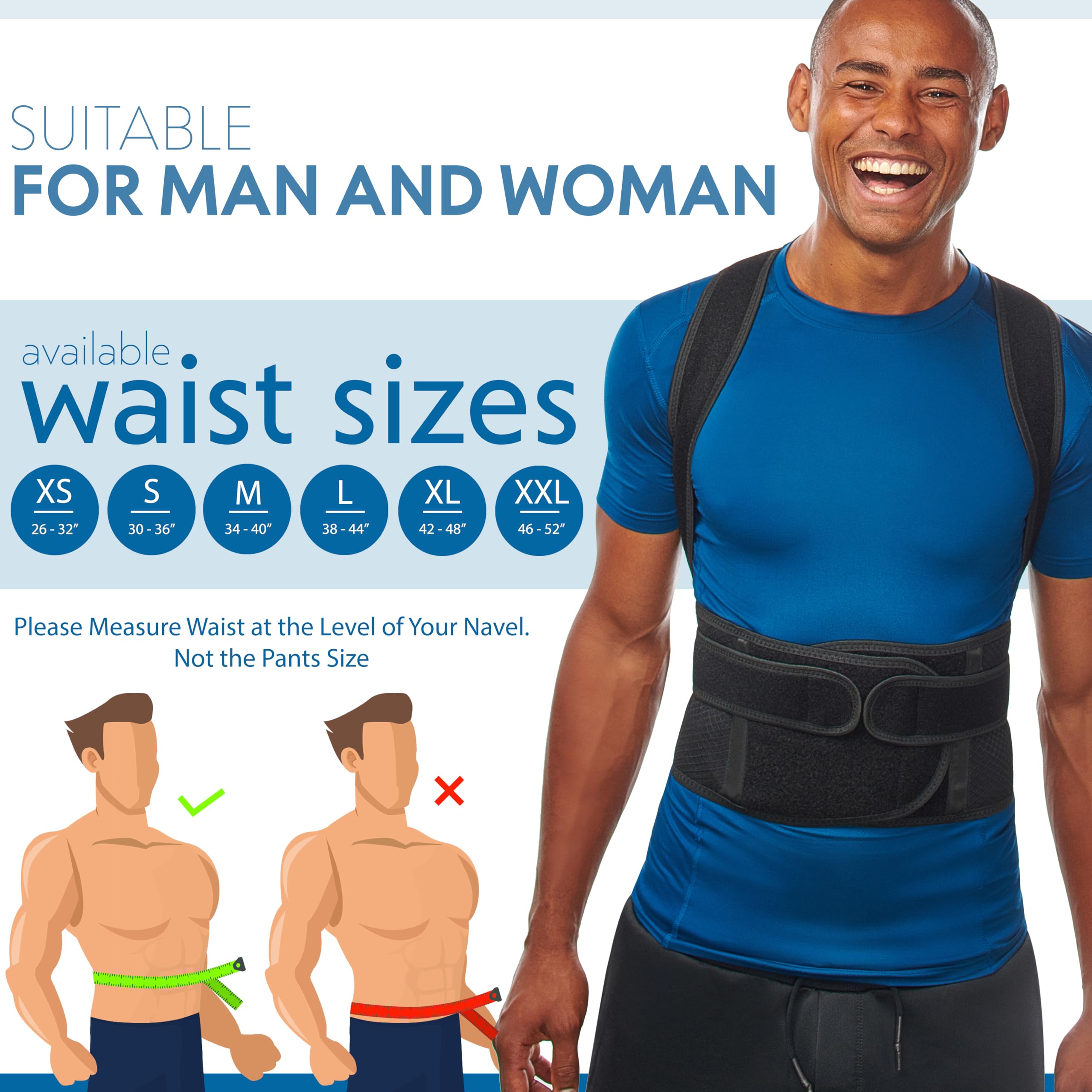 Brace worn under clothing example by user