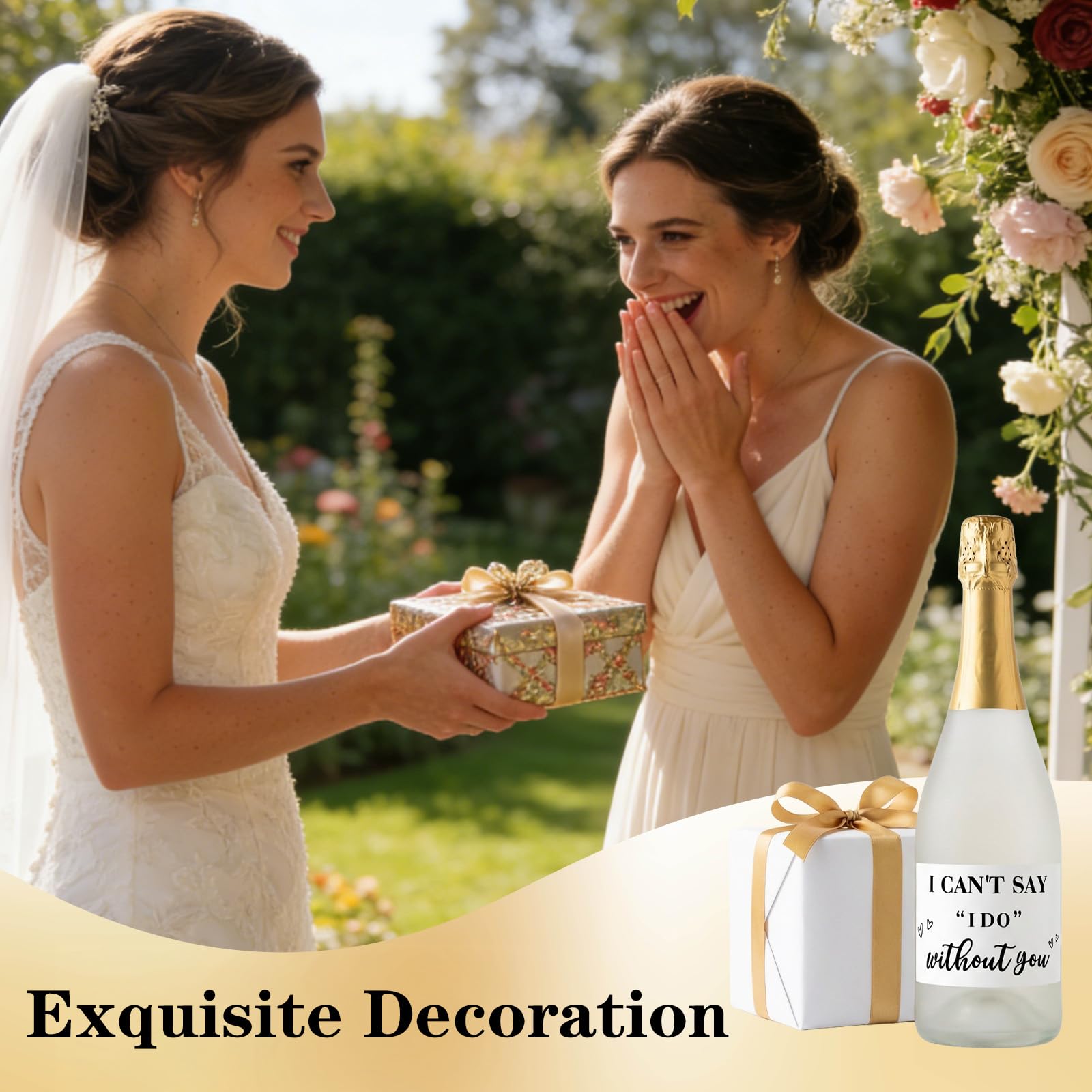 bottle decoration for bridesmaid proposals and celebrations