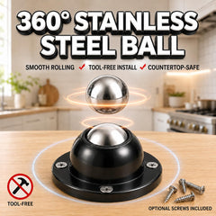 Adhesive pad installation option for casters
