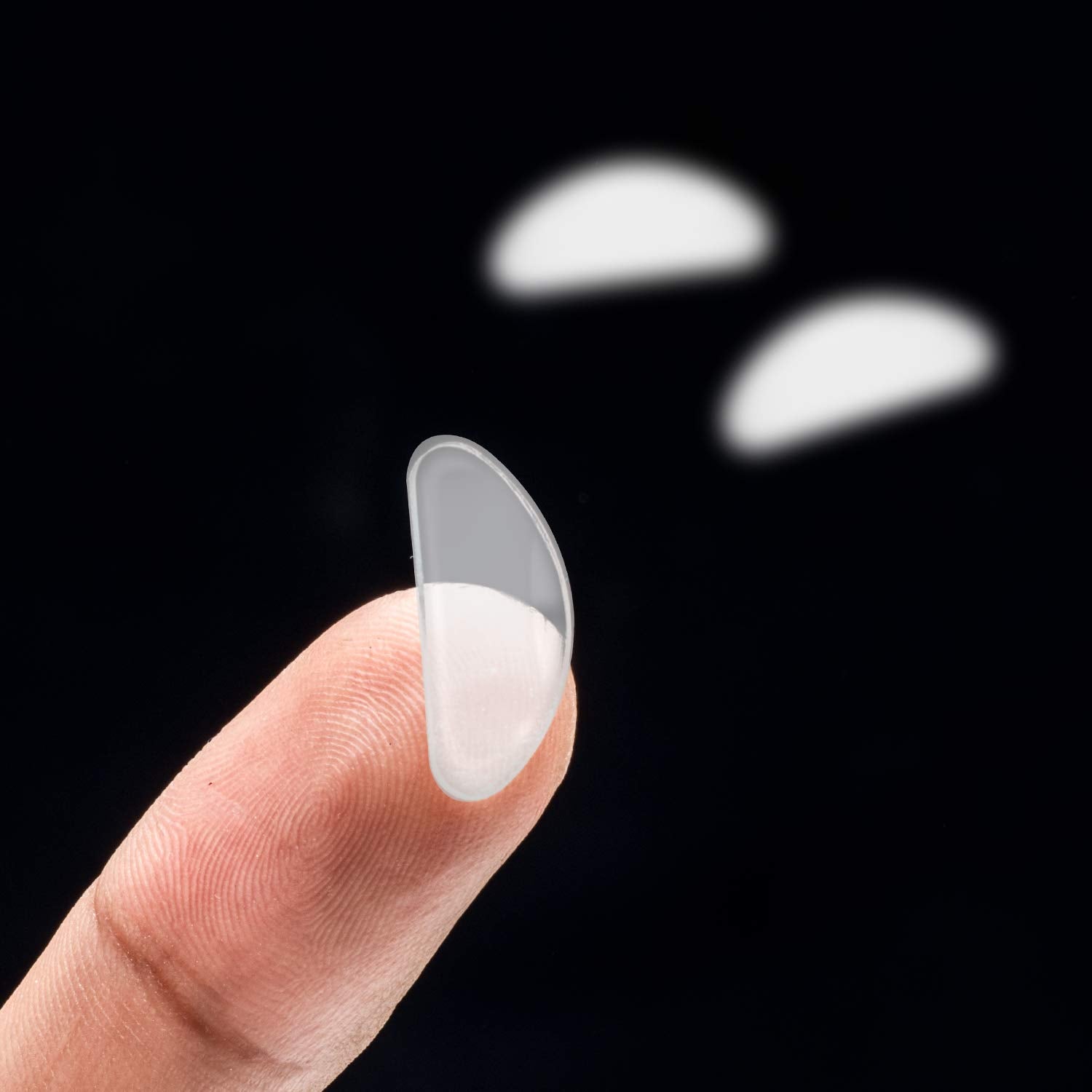 Transparent silicone nose pads 1.9 x 0.8 cm 1 mm thick